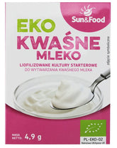Gefriergetrocknete Sauermilch-Starterkulturen BIO 49 g - SUN & FOOD